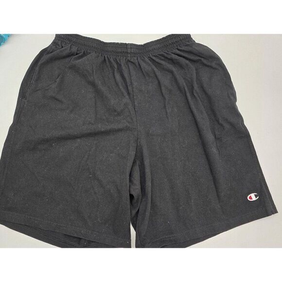Vintage Champion Mens Authentic Black Shorts Size Large Cotton/Polyester Blend - Picture 4 of 7
